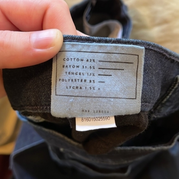 AYR Dark Wash Distressed Tall Long Stretch Skinny Jeans - Size 28x32 - Picture 5 of 12